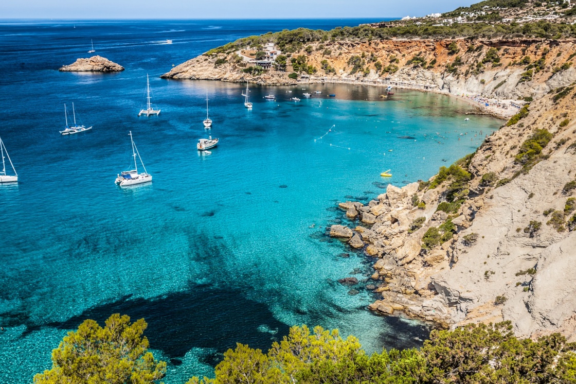 Es vedra island of Ibiza  Cala d Hort in Balearic islands