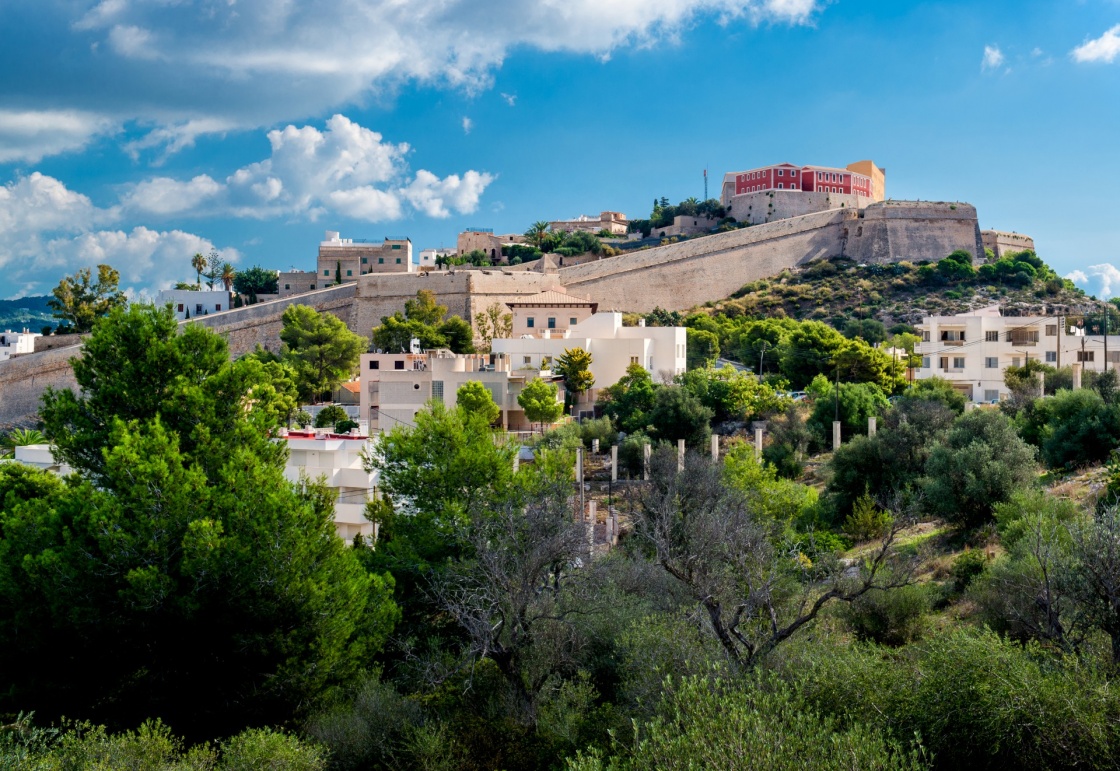 View of the Dalt Vila of Eivissa. Spain 